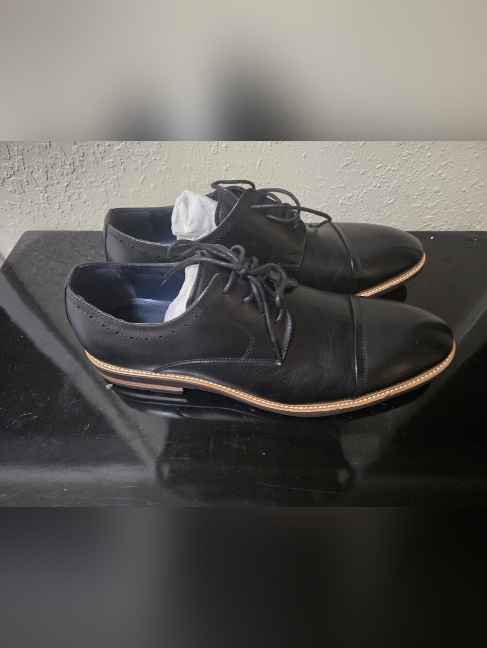 Steven Madden Blacl Leather Dress Shoes